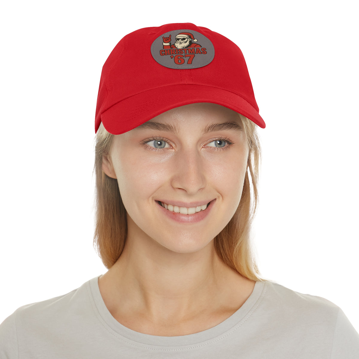 Christmas '67 Hat — Retro Santa Leather Patch Cap