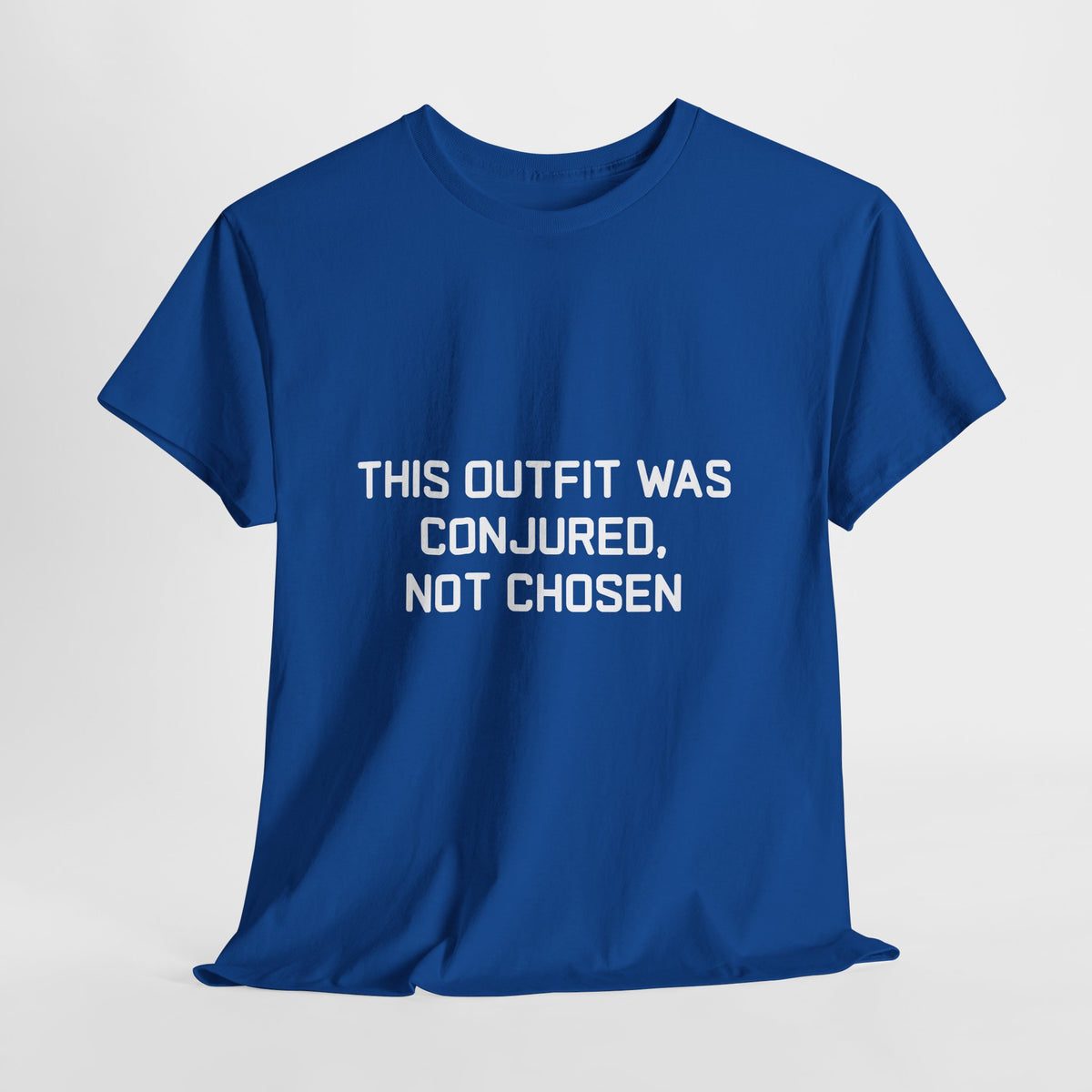 Unisex Heavy Cotton Tee - 'This Outfit Was Conjured, Not Chosen' - Funny Halloween T-shirt