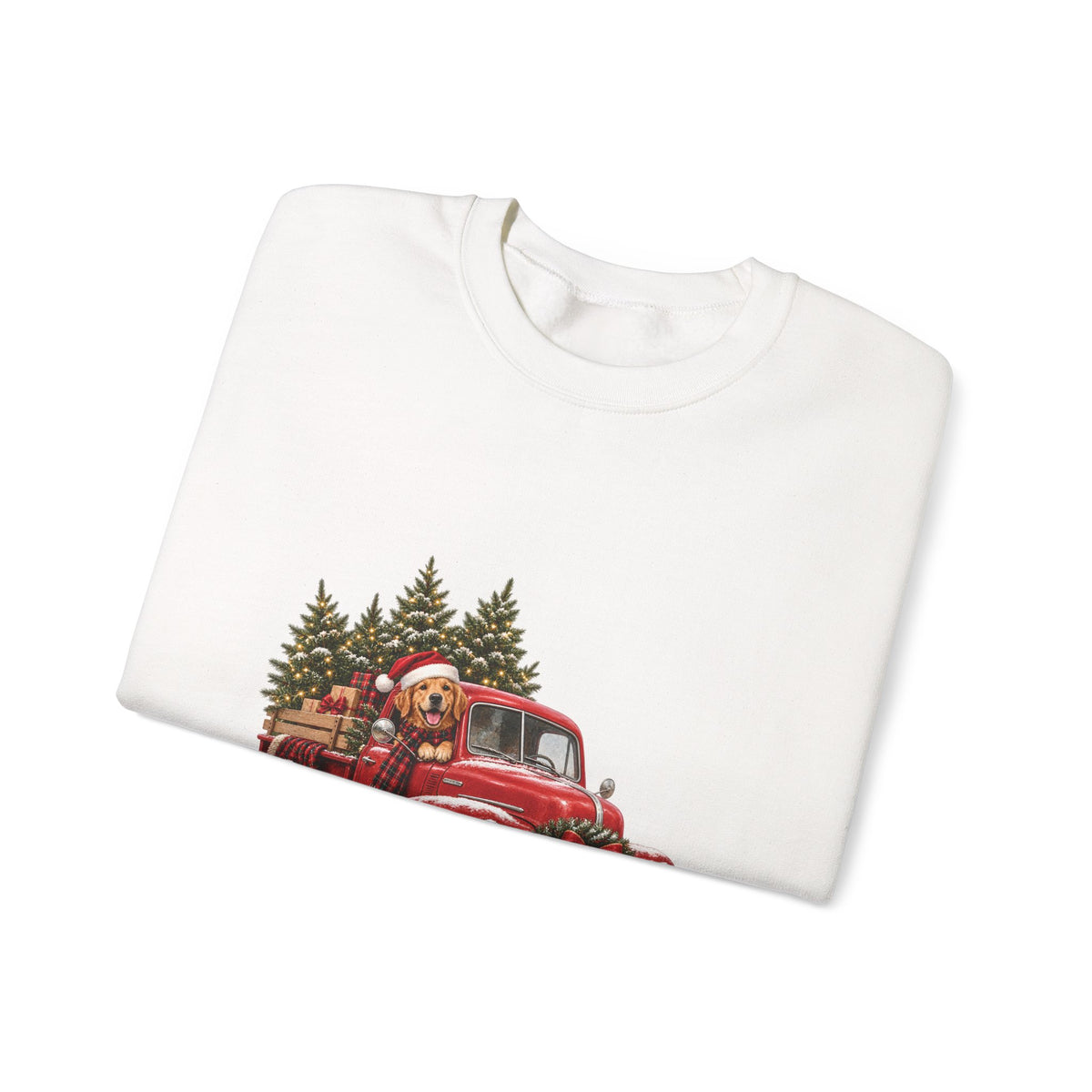 Vintage Red Truck Christmas Sweatshirt, Unisex Sweatshirt