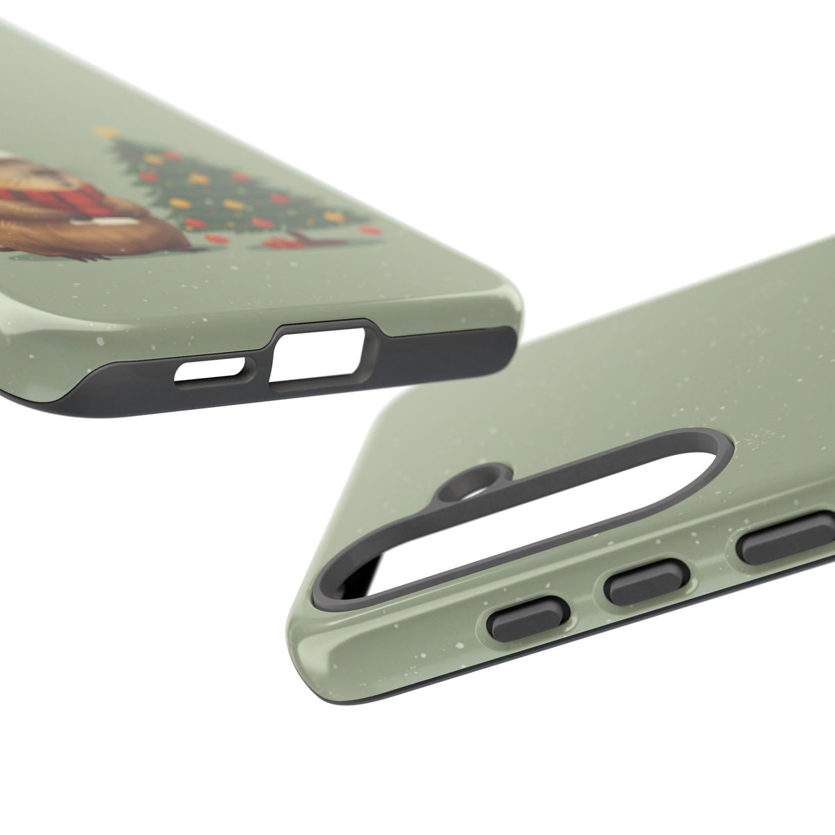 Christmas Phone Case with Capybara Design, Dual Layer Protective Case for Iphone & Samsung