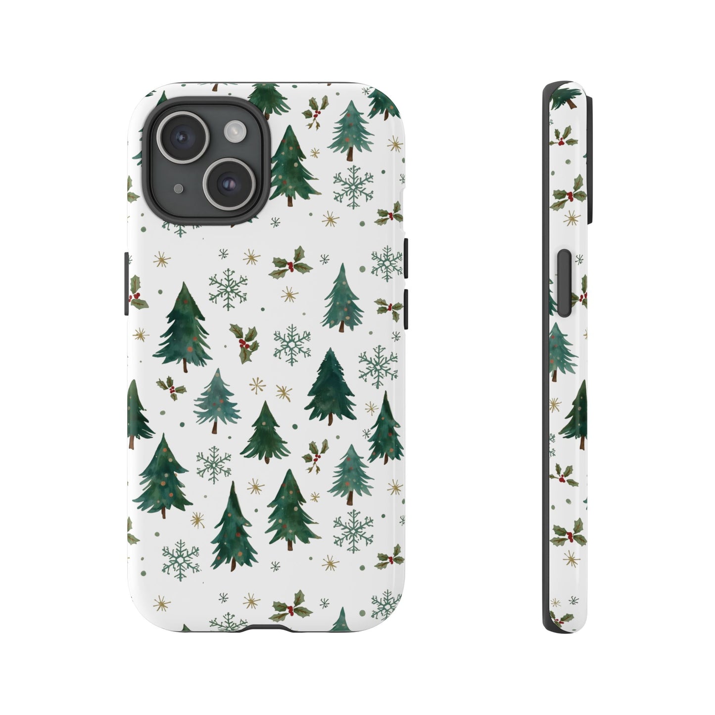 Winter Forest Phone Case, Christmas-Themed Dual Layer Phone Case for Iphone 17, 16, 15 & Samsung