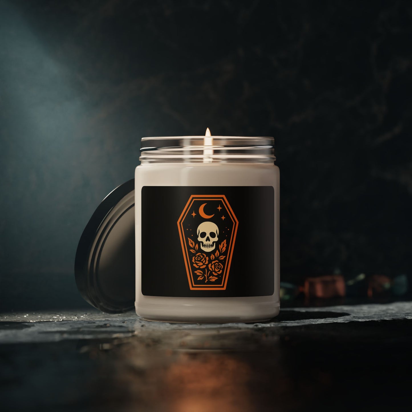 Gothic Skull Scented Soy Candle | Spooky Home Decor | Halloween Gift