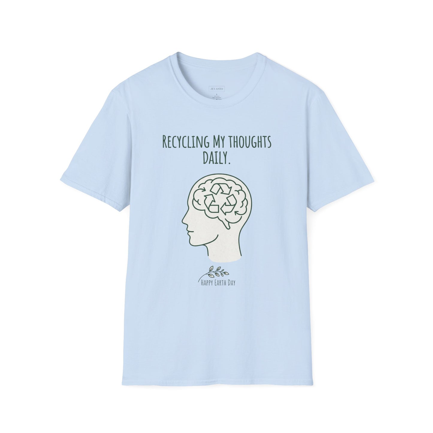 Recycling My Thoughts Daily T-Shirt — Mental Health Awareness, Earth Day Graphic Tee