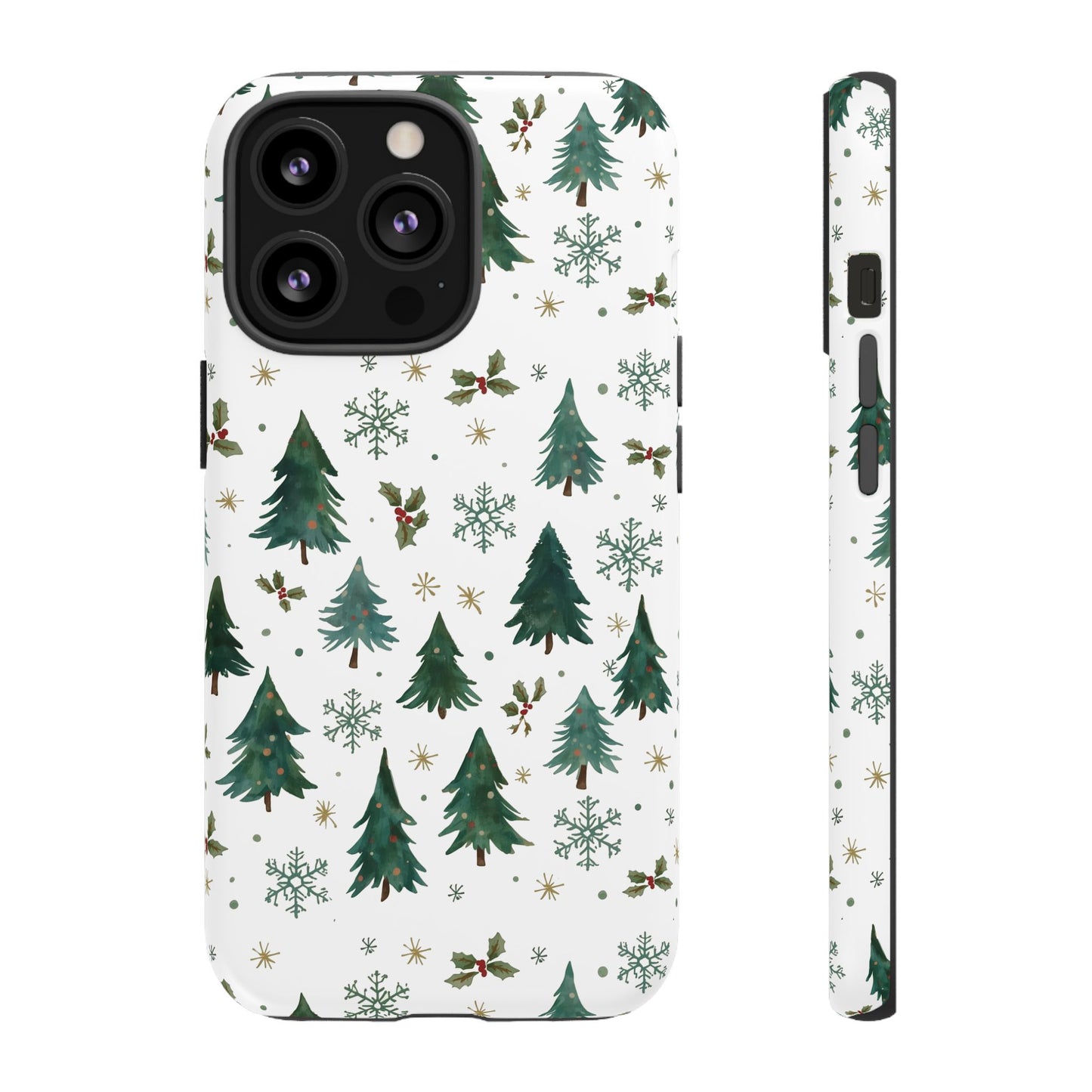 Winter Forest Phone Case, Christmas-Themed Dual Layer Phone Case for Iphone 17, 16, 15 & Samsung