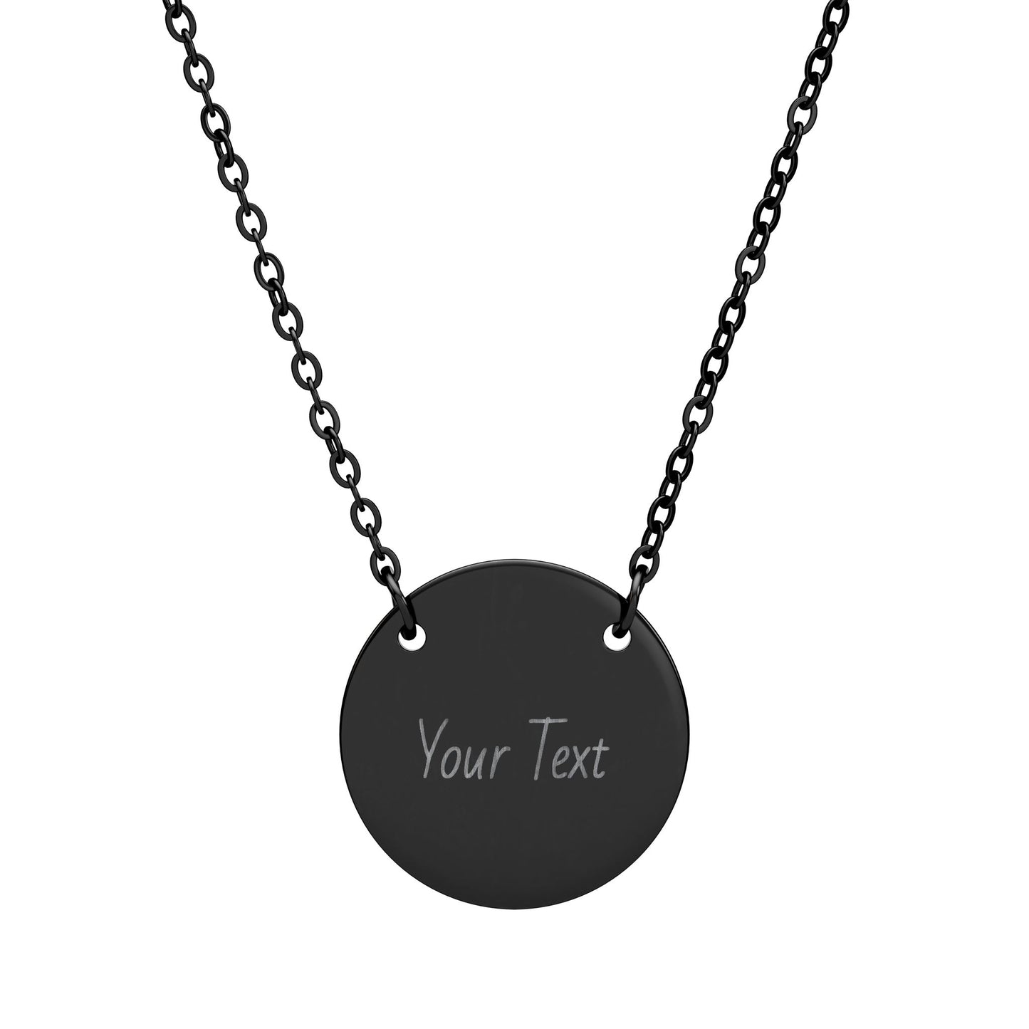 Personalized Circle Necklace — Engraved Custom Disc Pendant, Gift For Valentines Day | Mothers Day