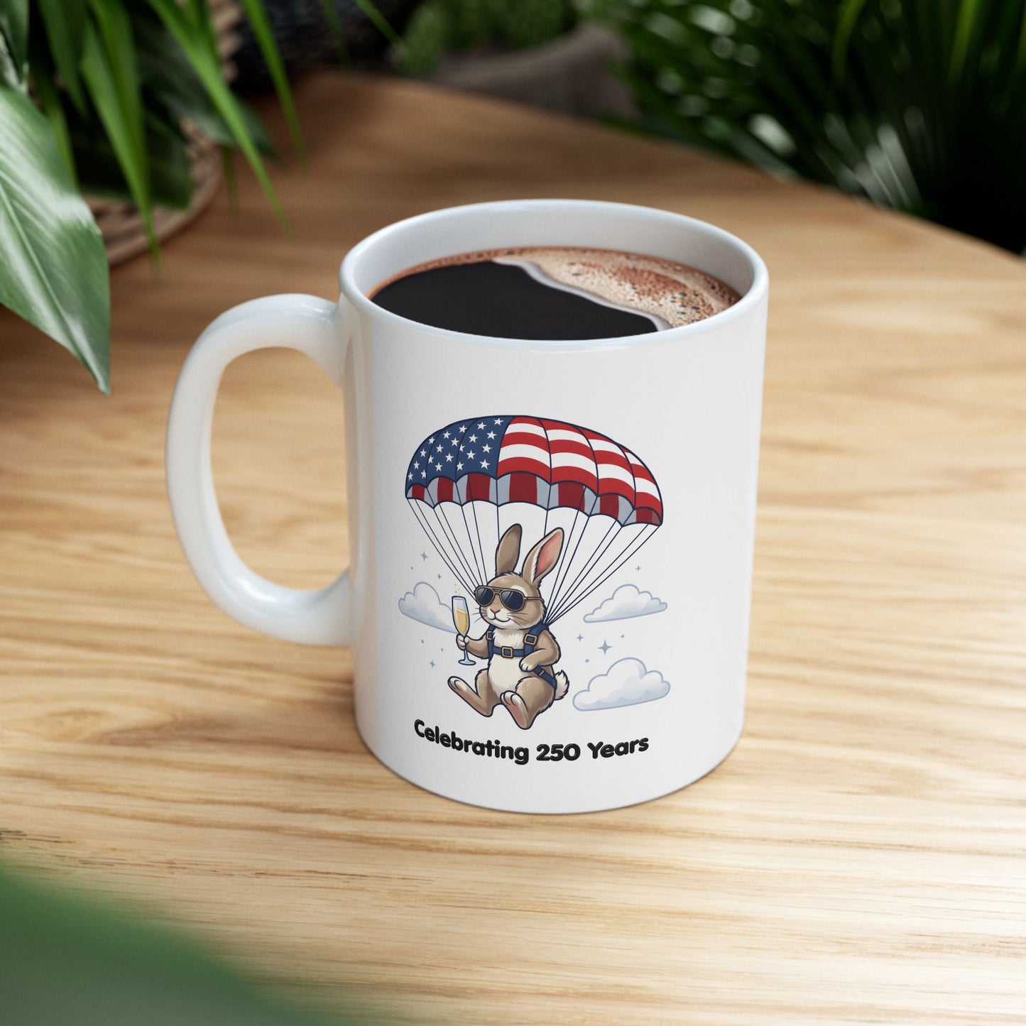Patriotic Bunny Ceramic Mug