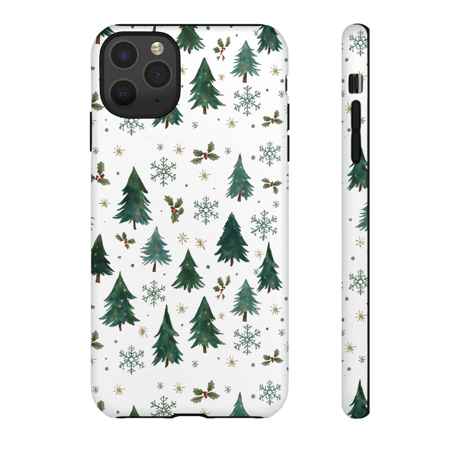 Winter Forest Phone Case, Christmas-Themed Dual Layer Phone Case for Iphone 17, 16, 15 & Samsung