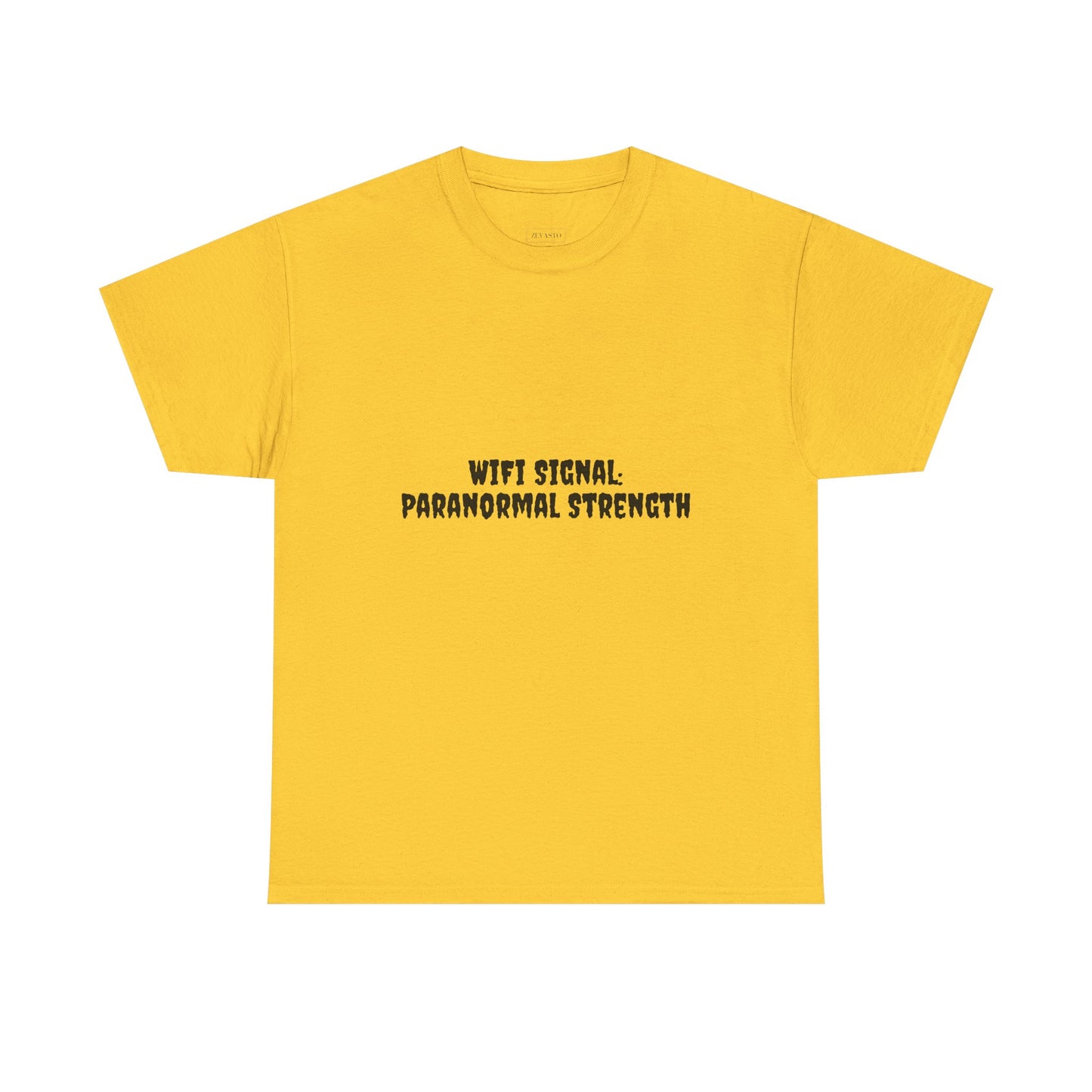 Paranormal Strength Tee, Unisex Heavy Cotton Tee, Funny Wifi Signal T-Shirt, Humor Apparel