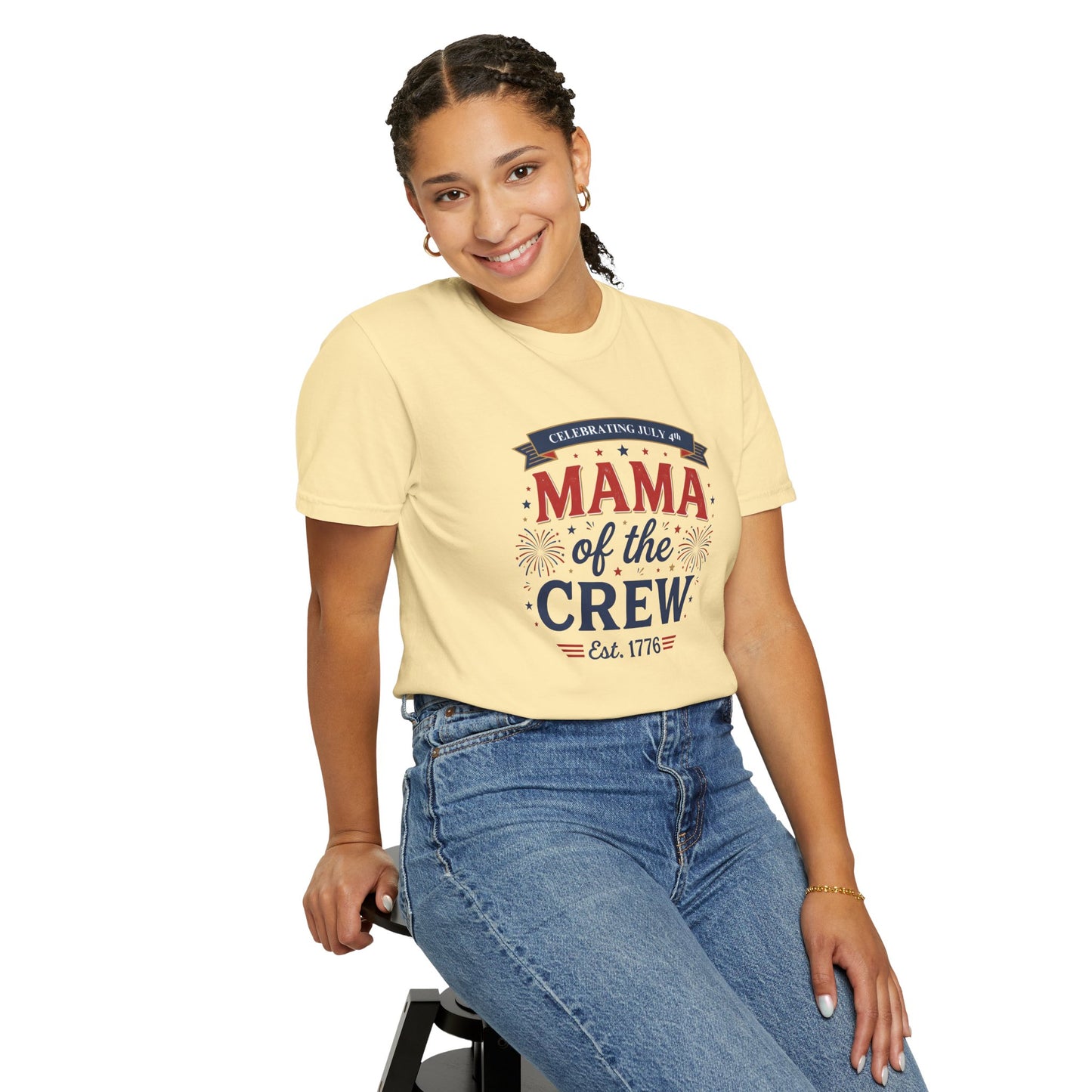 Mama of the Crew T-Shirt — Patriotic 4th of July Tee, Independence Day Shirt