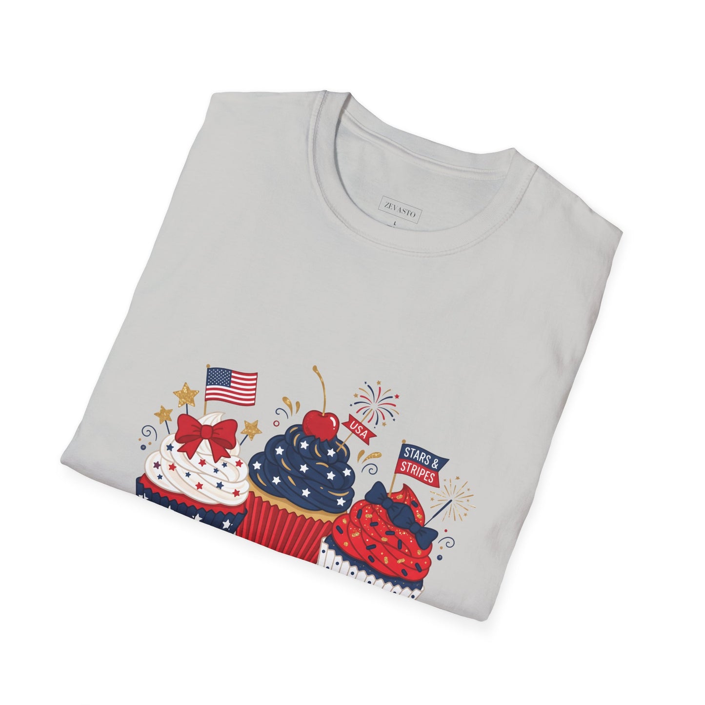 Patriotic Cupcakes T-Shirt — "Sweet Land of Liberty" 4th of July Tee