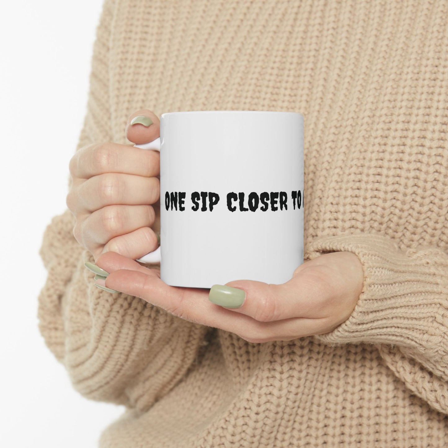 Spooky Vibe Ceramic Mug – One Sip Closer To A Summoning, Halloween Vibes