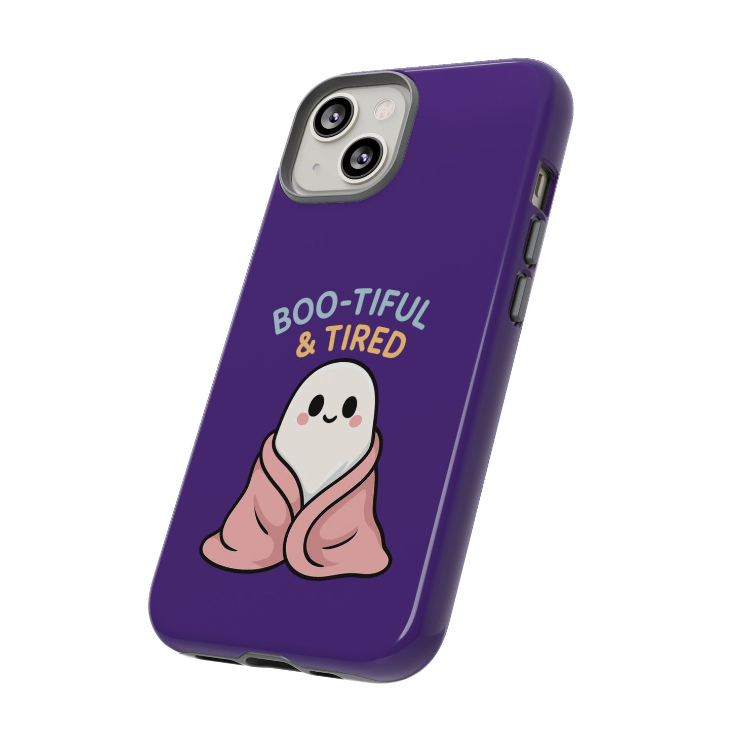 Boo-Tiful & Tired Phone Case, Halloween-Themed Design