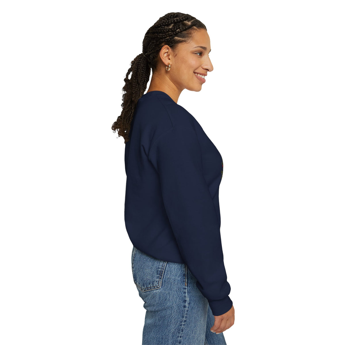 Harvest & Holly Crewneck Sweatshirt — Vintage Pumpkin Fall Graphic Sweatshirt