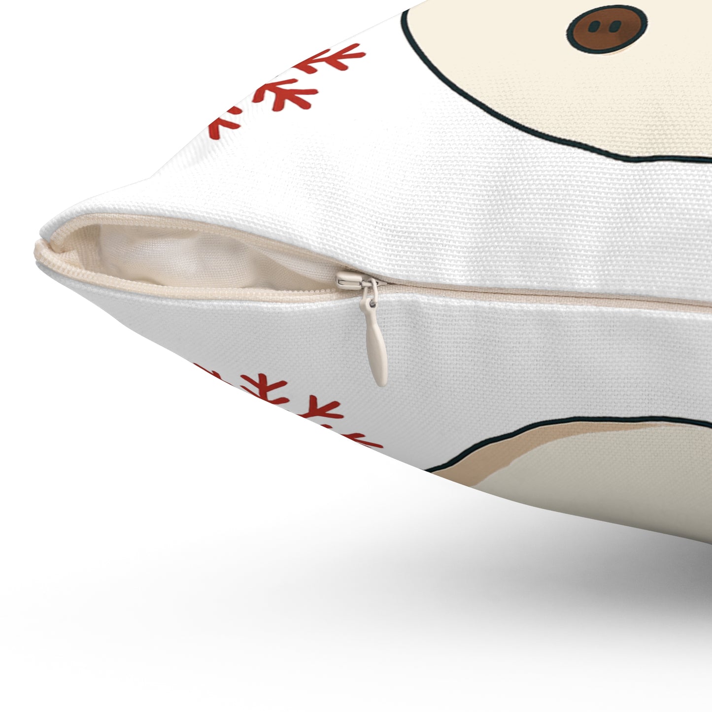 Snowman Throw Pillow — Festive Christmas Decorative Cushion