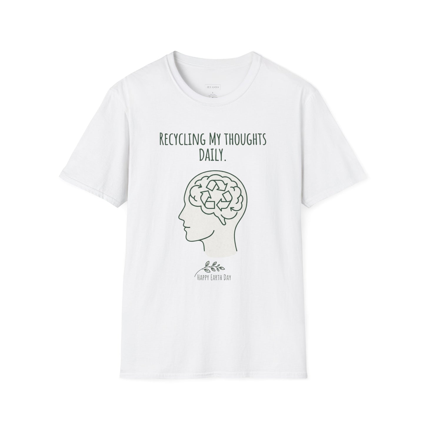 Recycling My Thoughts Daily T-Shirt — Mental Health Awareness, Earth Day Graphic Tee
