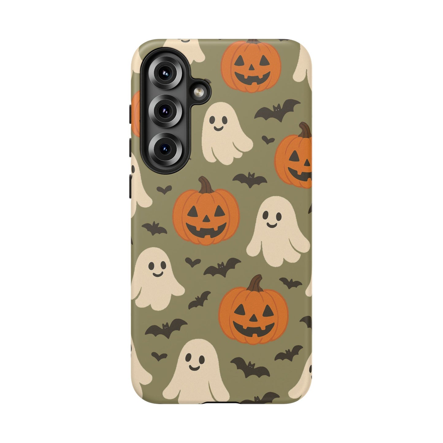 Halloween Phone Case with Ghosts and Pumpkins, Cute Fall Phone Cover, Spooky Season Accessory, Halloween Gift