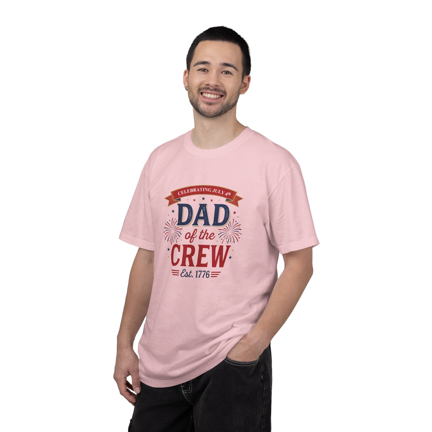 Dad of the Crew T-Shirt — Patriotic 4th of July Tee, Independence Day Shirt