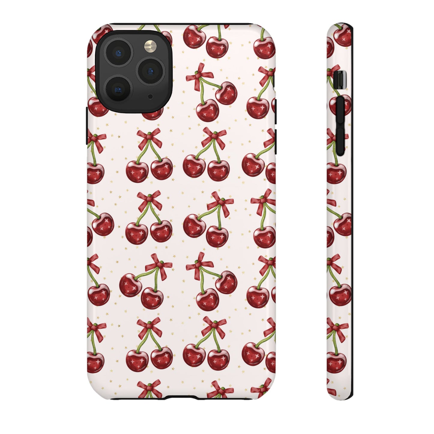 Cherry Pattern Phone Case — Cute Red Cherry Protective Phone Cover
