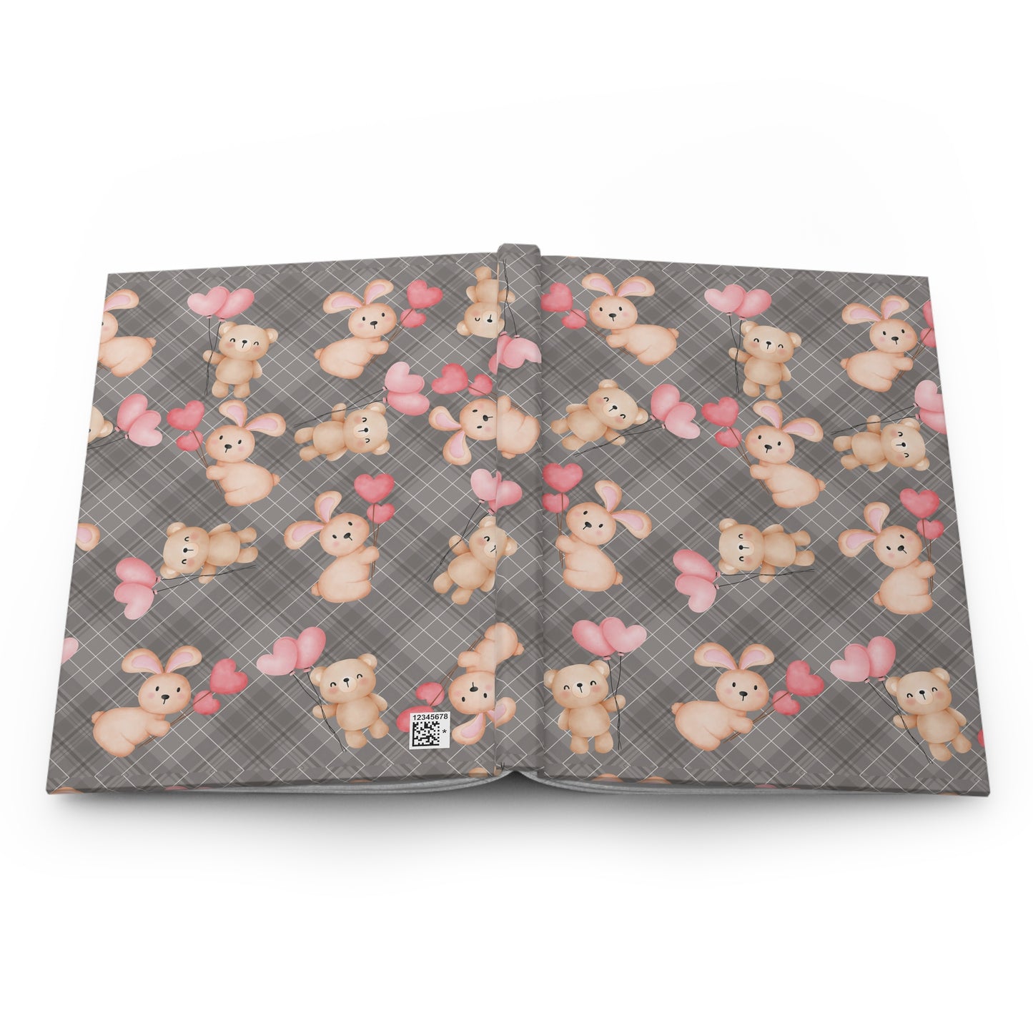 Cute Bunny & Bear Hardcover Journal — Gift for Valentine's Day, Birthdays & Book Lovers