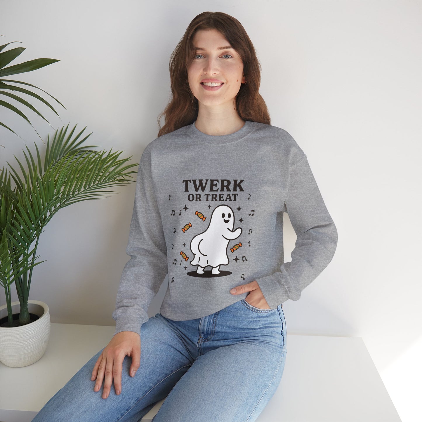 Halloween Twerk Sweatshirt, Unisex Sweatshirt, Funny Ghost Crewneck, Spooky Season Apparel, Halloween Gift, Fall Fashion