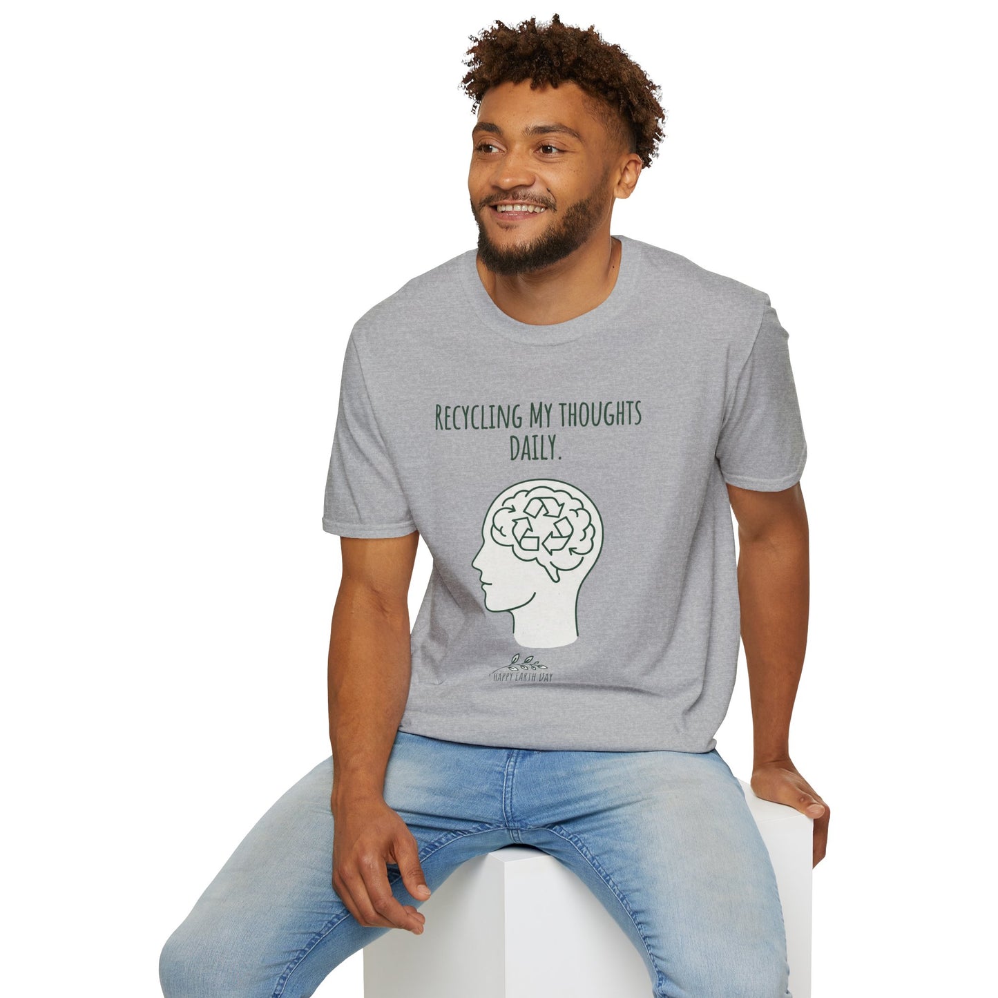 Recycling My Thoughts Daily T-Shirt — Mental Health Awareness, Earth Day Graphic Tee