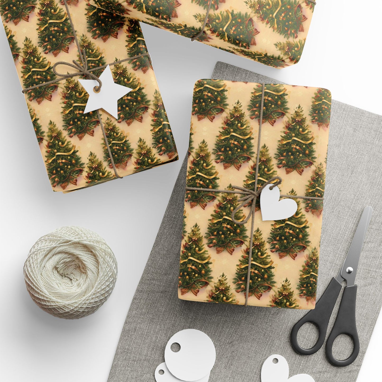 Christmas Gift Wrap Paper, Festive Wrapping Paper Rolls for Holidays & Celebrations