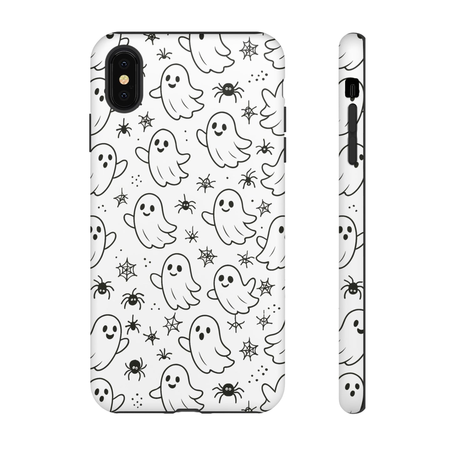Ghostly Phone Case, Cute Halloween Phone Cover, Tough Phone Case, Spooky Phone Accessory, Ghost Pattern Design