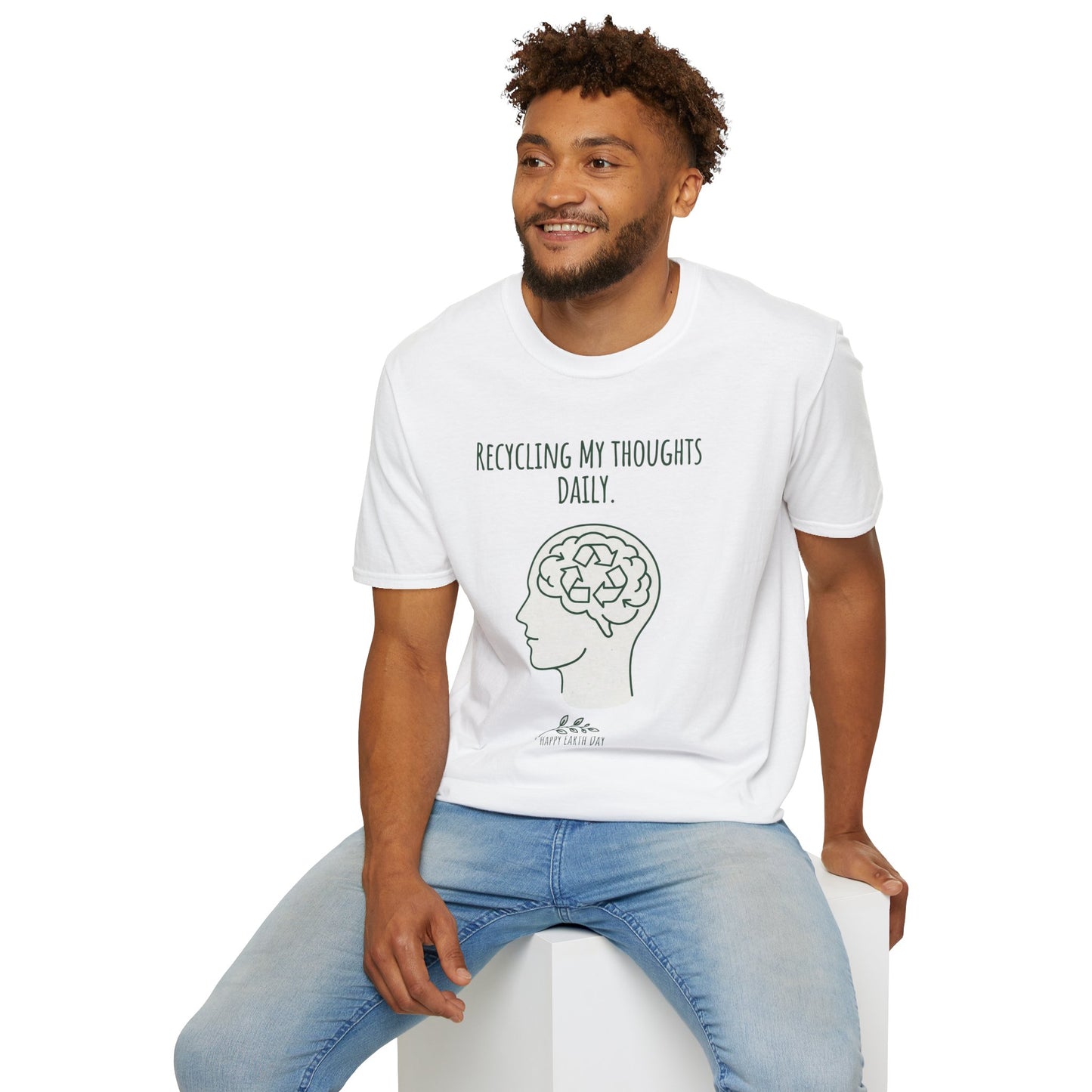 Recycling My Thoughts Daily T-Shirt — Mental Health Awareness, Earth Day Graphic Tee