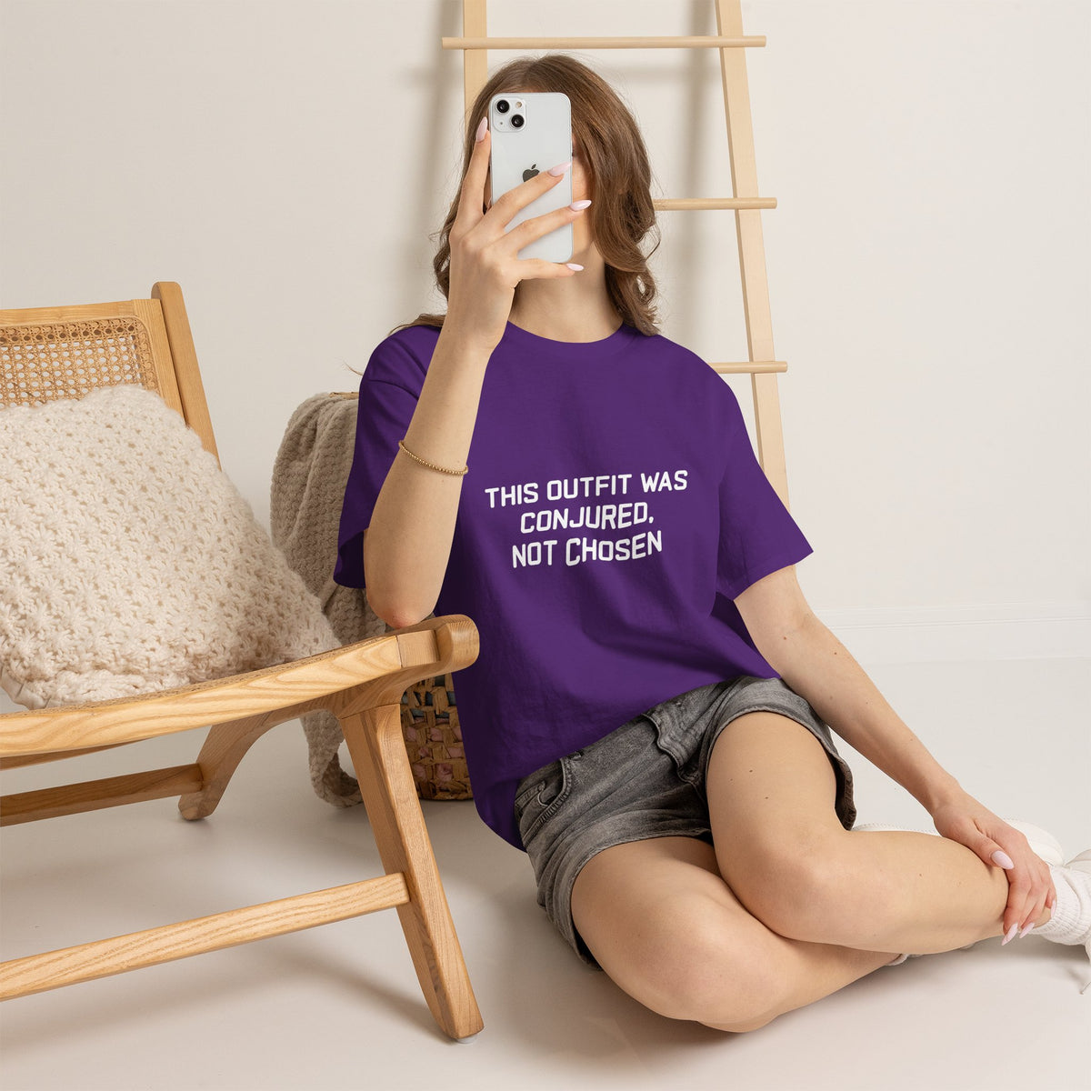 Unisex Heavy Cotton Tee - 'This Outfit Was Conjured, Not Chosen' - Funny Halloween T-shirt