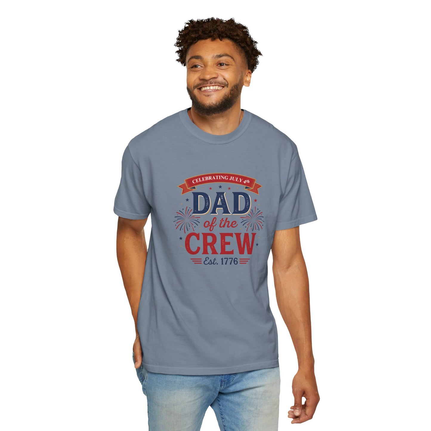 Dad of the Crew T-Shirt — Patriotic 4th of July Tee, Independence Day Shirt