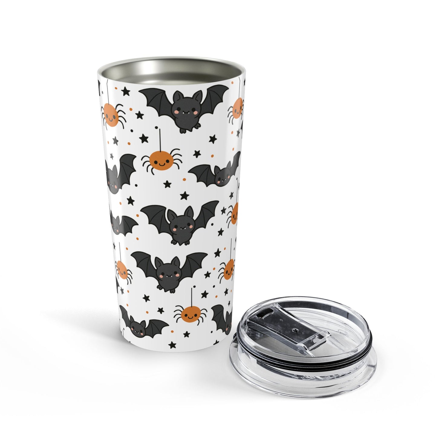 Halloween Tumbler | Cute Bat & Spider Design | Fall Decor, Party Cup