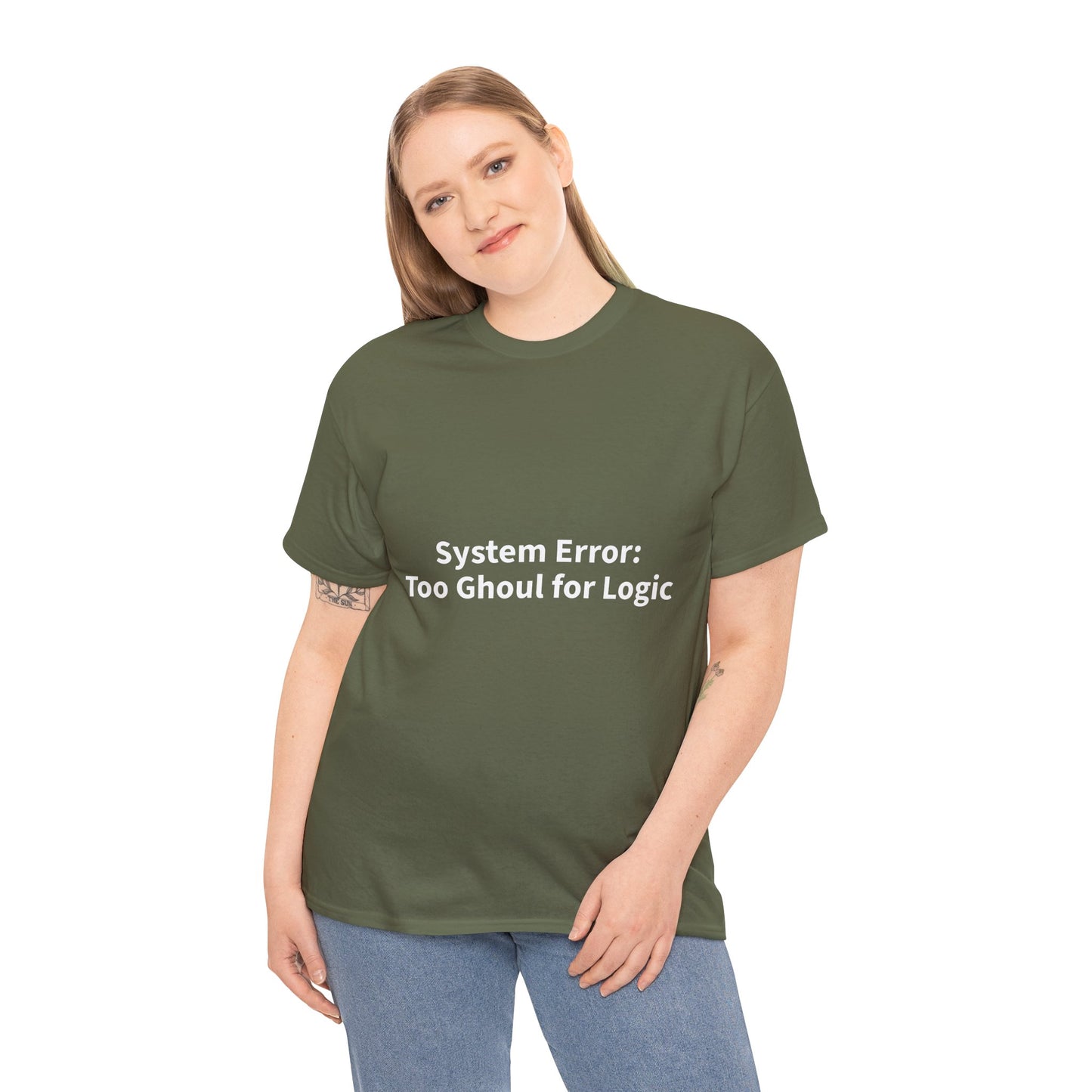 System Error Tee - Unisex Heavy Cotton Shirt, Perfect for Halloween, Geeky Fun