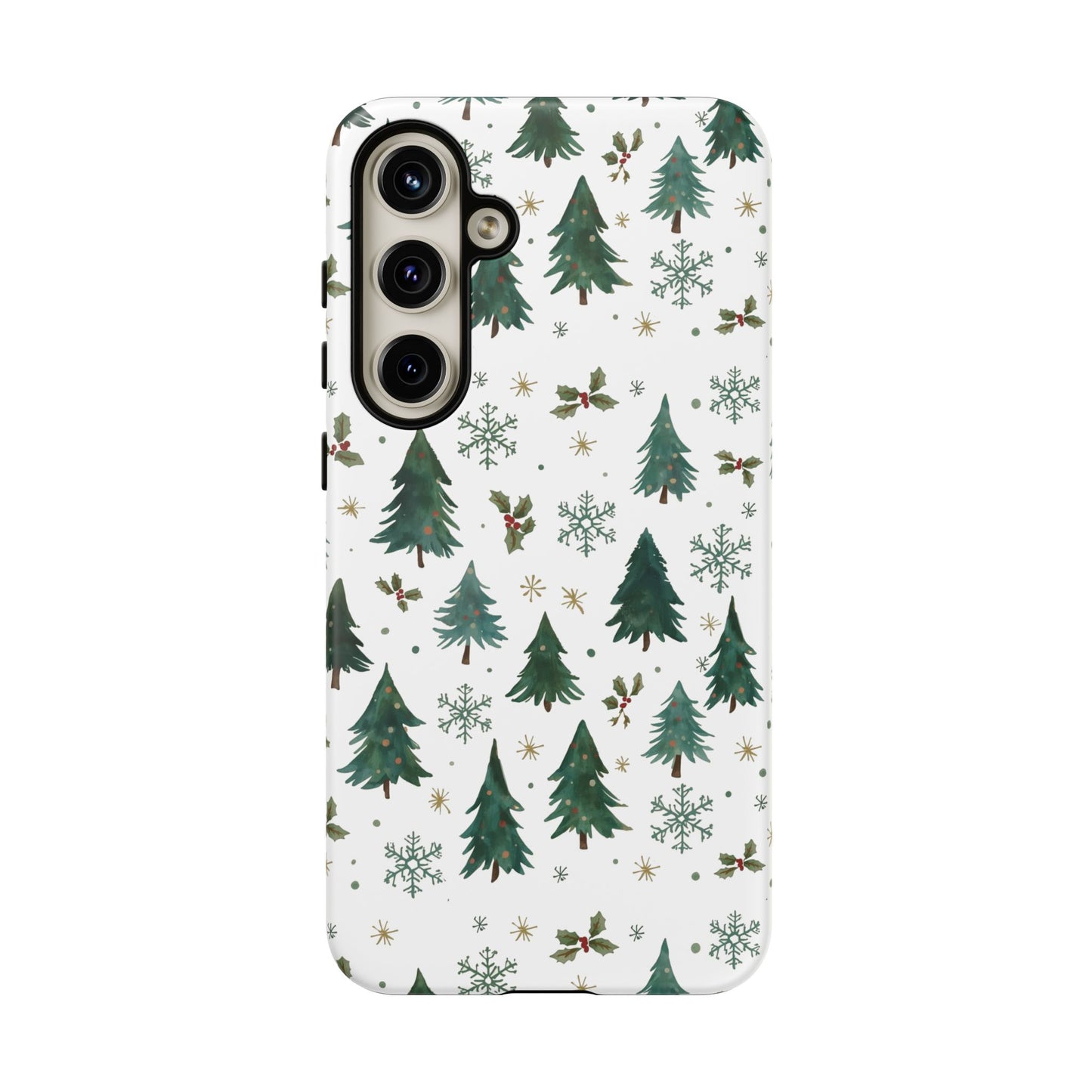 Winter Forest Phone Case, Christmas-Themed Dual Layer Phone Case for Iphone 17, 16, 15 & Samsung
