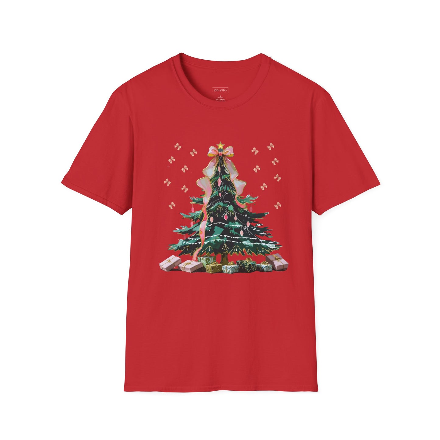 Christmas Tree Unisex Softstyle T-Shirt | Holiday Outfit, Festive Apparel