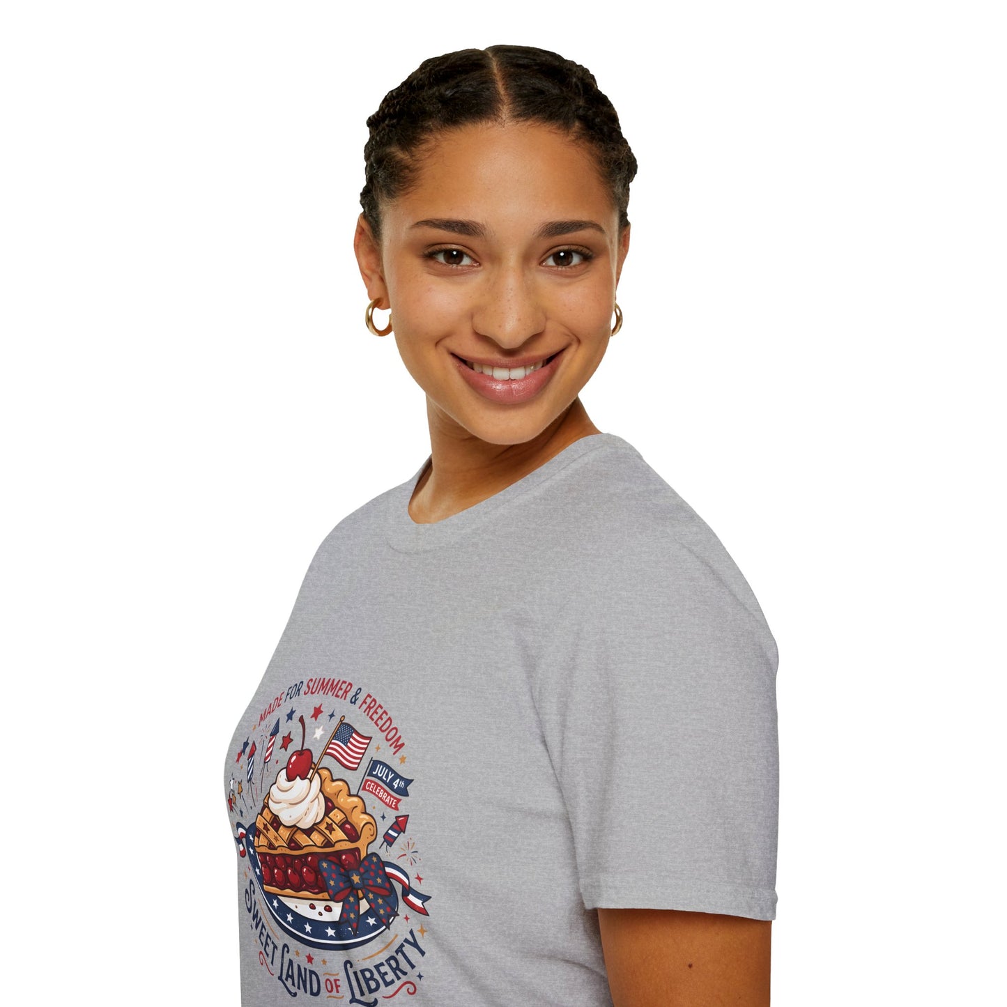 Sweet Land of Liberty Pie T-Shirt — Patriotic 4th of July Dessert Graphic Tee