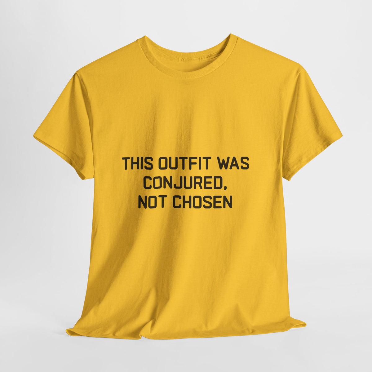 Unisex Heavy Cotton Tee - 'This Outfit Was Conjured, Not Chosen' - Funny Halloween T-shirt