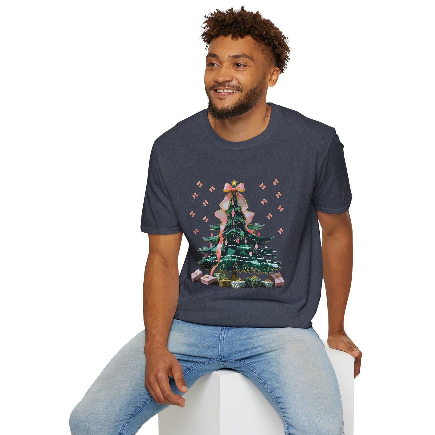 Christmas Tree Unisex Softstyle T-Shirt | Holiday Outfit, Festive Apparel