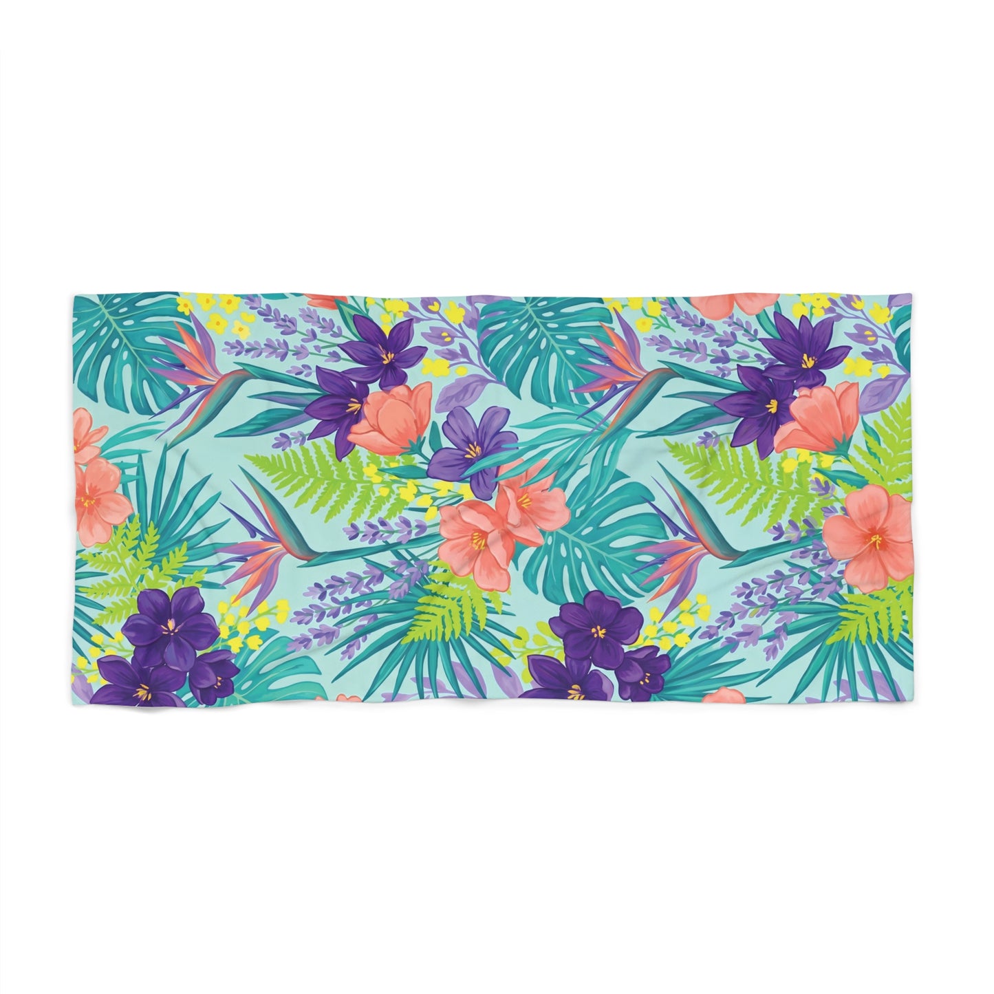 Tropical Hibiscus Beach Towel — Vibrant Floral Paradise Print