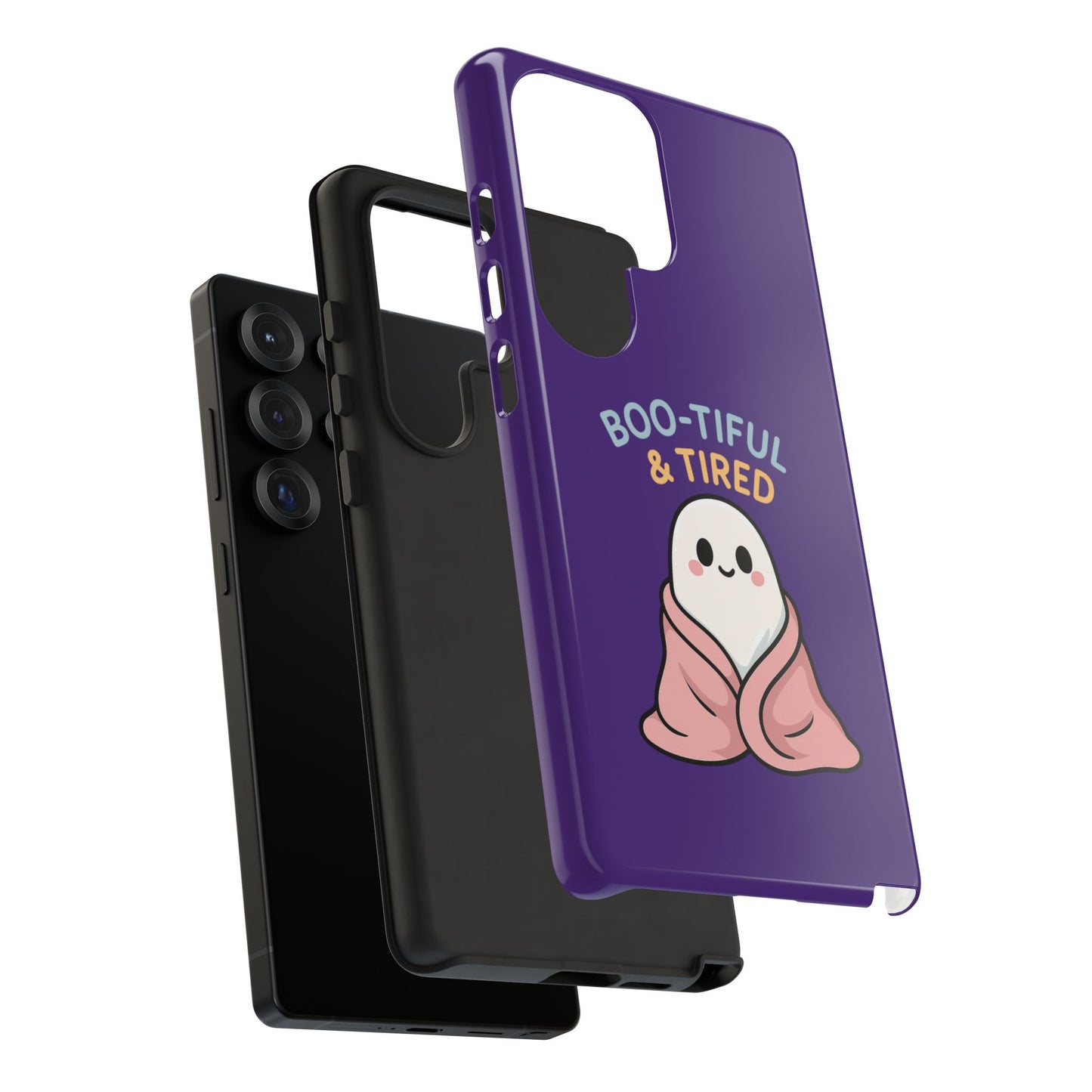 Boo-Tiful & Tired Phone Case, Halloween-Themed Design