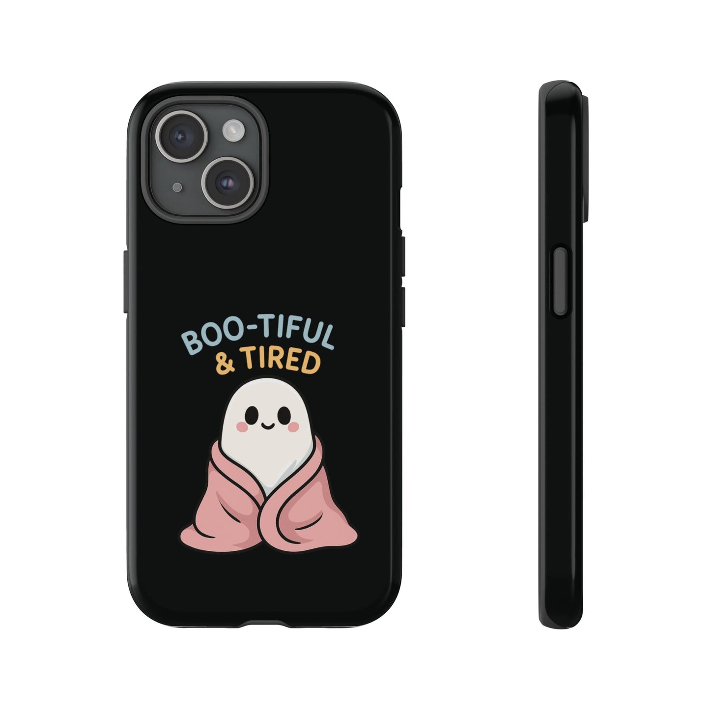 Boo-tiful & Tired Phone Case, Halloween-Themed Design