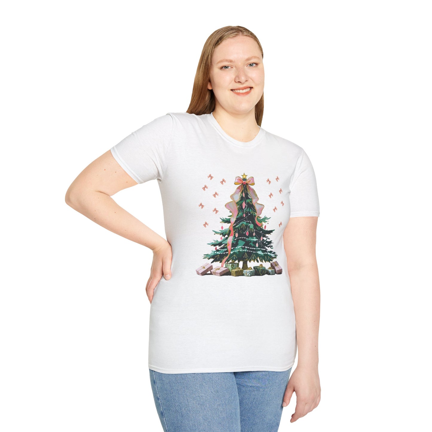 Christmas Tree Unisex Softstyle T-Shirt | Holiday Outfit, Festive Apparel