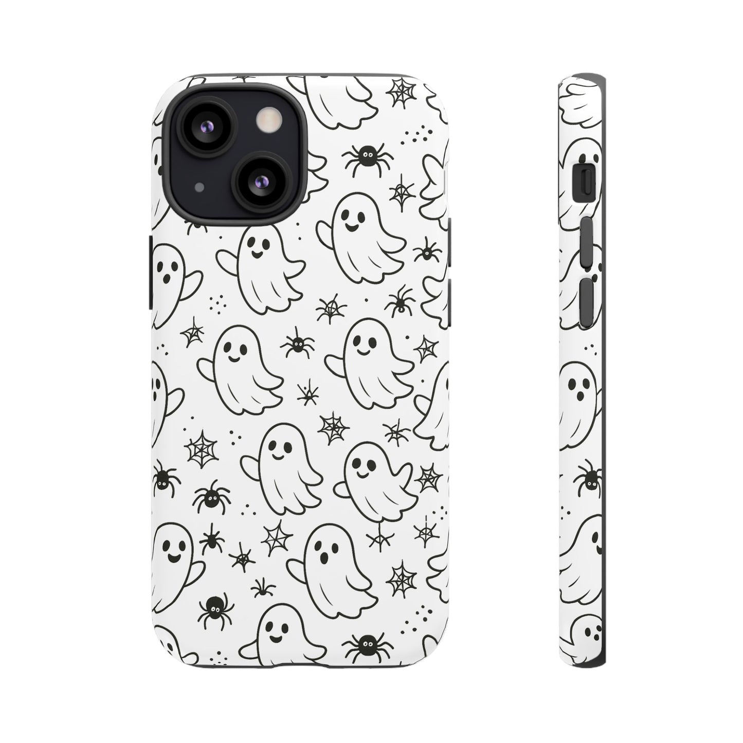 Ghostly Phone Case, Cute Halloween Phone Cover, Tough Phone Case, Spooky Phone Accessory, Ghost Pattern Design