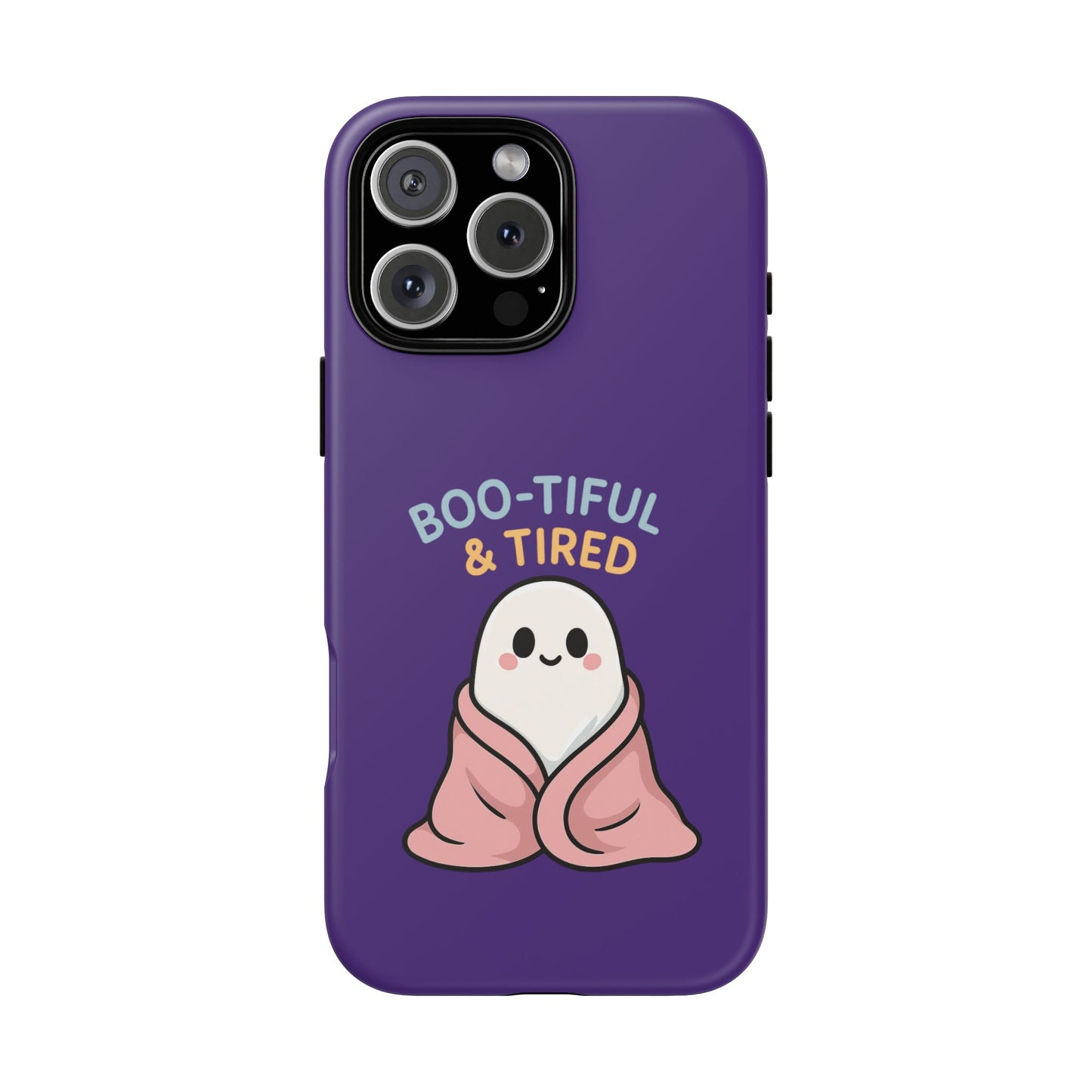 Boo-Tiful & Tired Phone Case, Halloween-Themed Design
