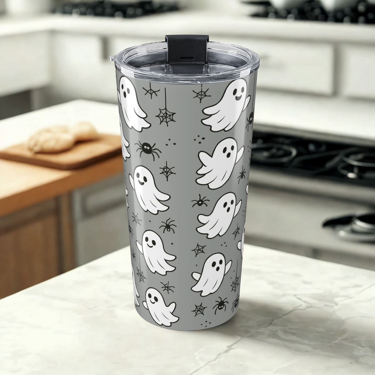 Ghostly Spirit Tumbler | Halloween 20oz Insulated Travel Mug | Cute Ghost Design | Perfect for Fall Celebrations