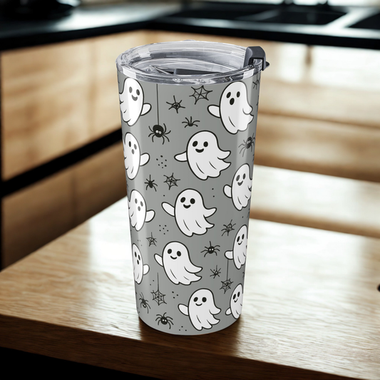Ghostly Spirit Tumbler | Halloween 20oz Insulated Travel Mug | Cute Ghost Design | Perfect for Fall Celebrations