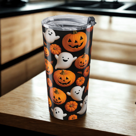 Halloween-Themed Tumbler, Spooky Coffee Cup, Halloween Party Decor