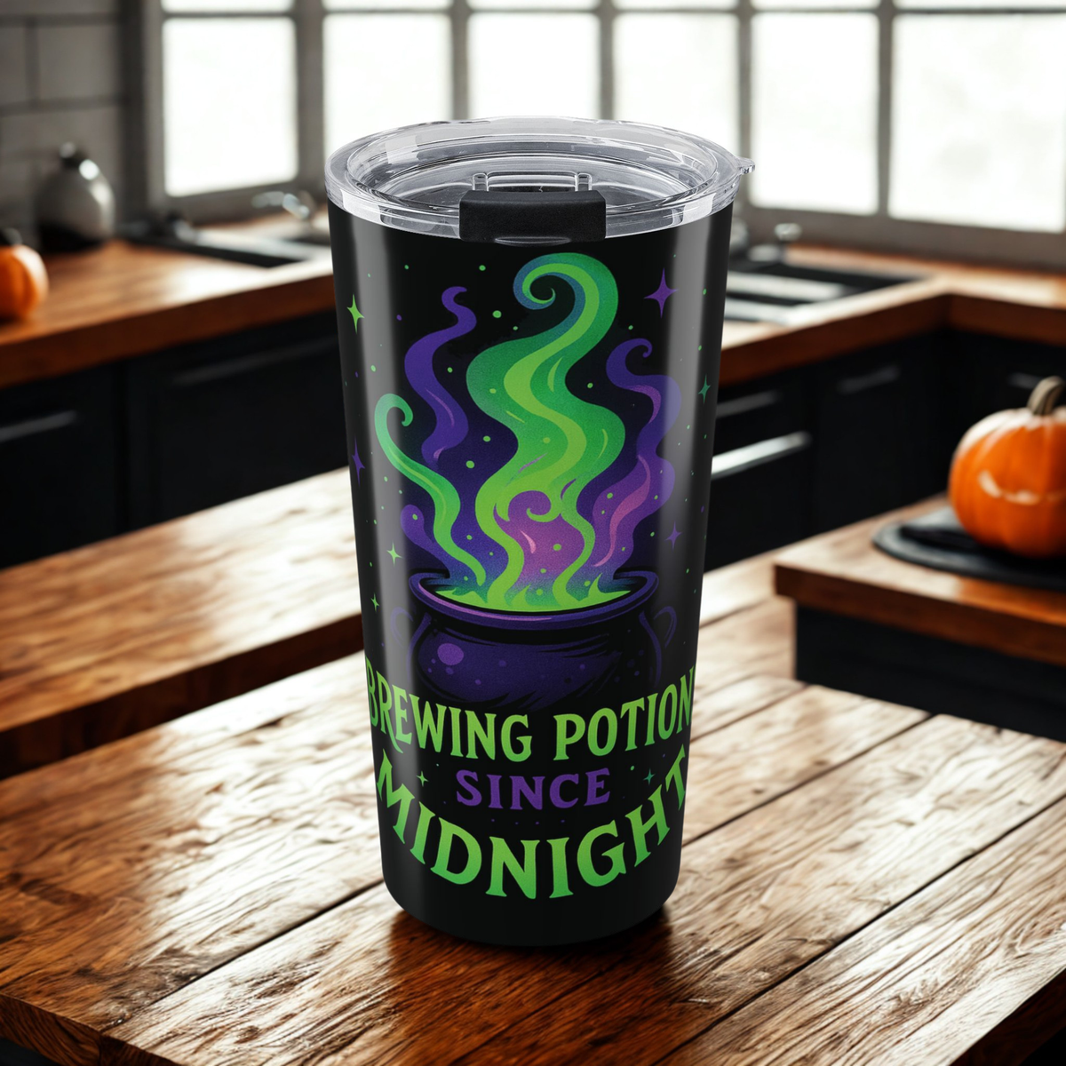 Brewing Potions Since Midnight, Halloween-Themed Tumbler