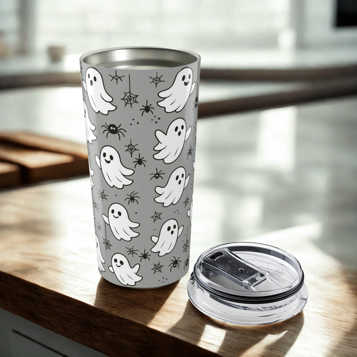 Ghostly Spirit Tumbler | Halloween 20oz Insulated Travel Mug | Cute Ghost Design | Perfect for Fall Celebrations