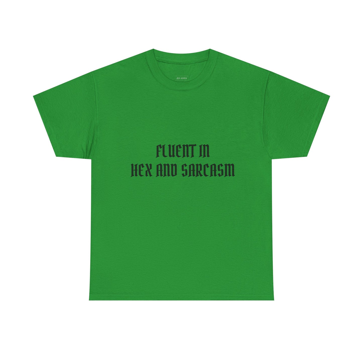 Fluent in Hex and Sarcasm Unisex Heavy Cotton Tee, Perfect for Geeky Humor Lovers, Halloween Apparel